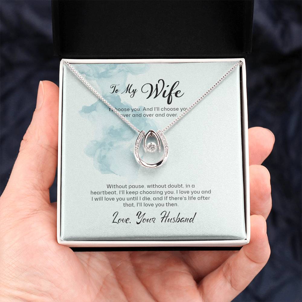 Lucky In Love Necklace For My Wife