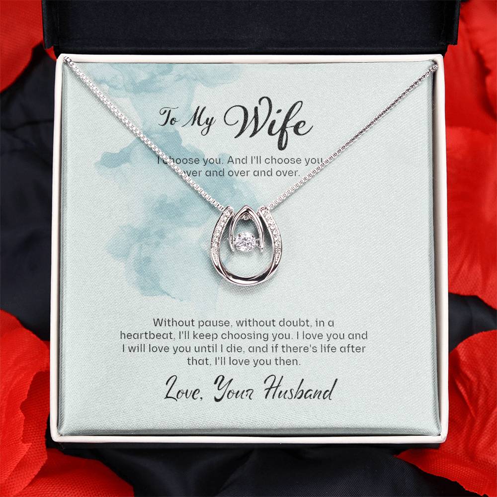 Lucky In Love Necklace For My Wife