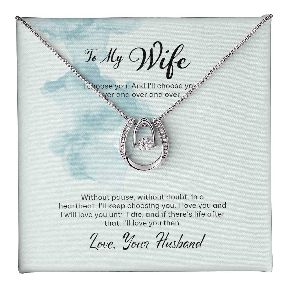 Lucky In Love Necklace For My Wife