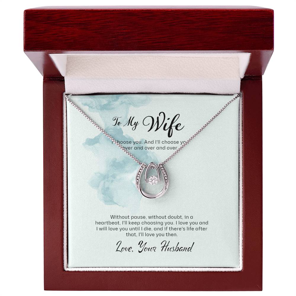 Lucky In Love Necklace For My Wife