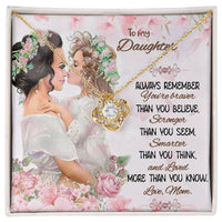 Load image into Gallery viewer, Love Knot Necklace For My Daughter (Yellow &amp; White Gold Variants)
