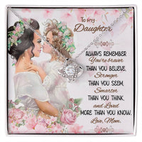 Load image into Gallery viewer, Love Knot Necklace For My Daughter (Yellow &amp; White Gold Variants)
