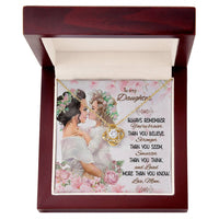 Load image into Gallery viewer, Love Knot Necklace For My Daughter (Yellow &amp; White Gold Variants)
