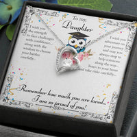 Load image into Gallery viewer, Forever Love Necklace For My Daughter with On Demand Message Card
