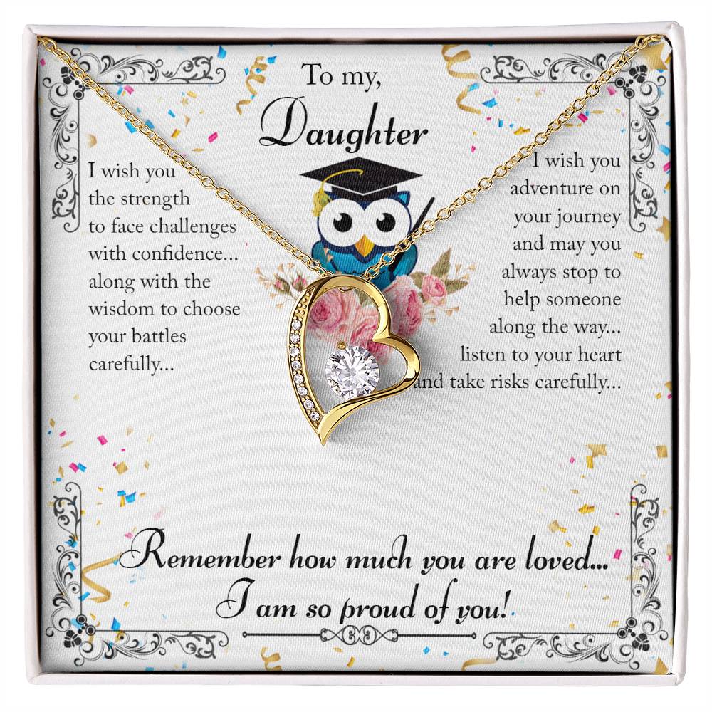 Forever Love Necklace For My Daughter with On Demand Message Card