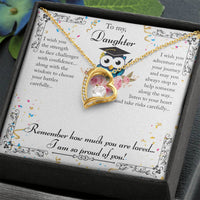 Load image into Gallery viewer, Forever Love Necklace For My Daughter with On Demand Message Card
